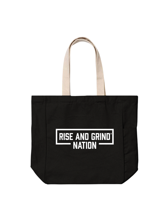 Rise and Grind Nation Printed Tote